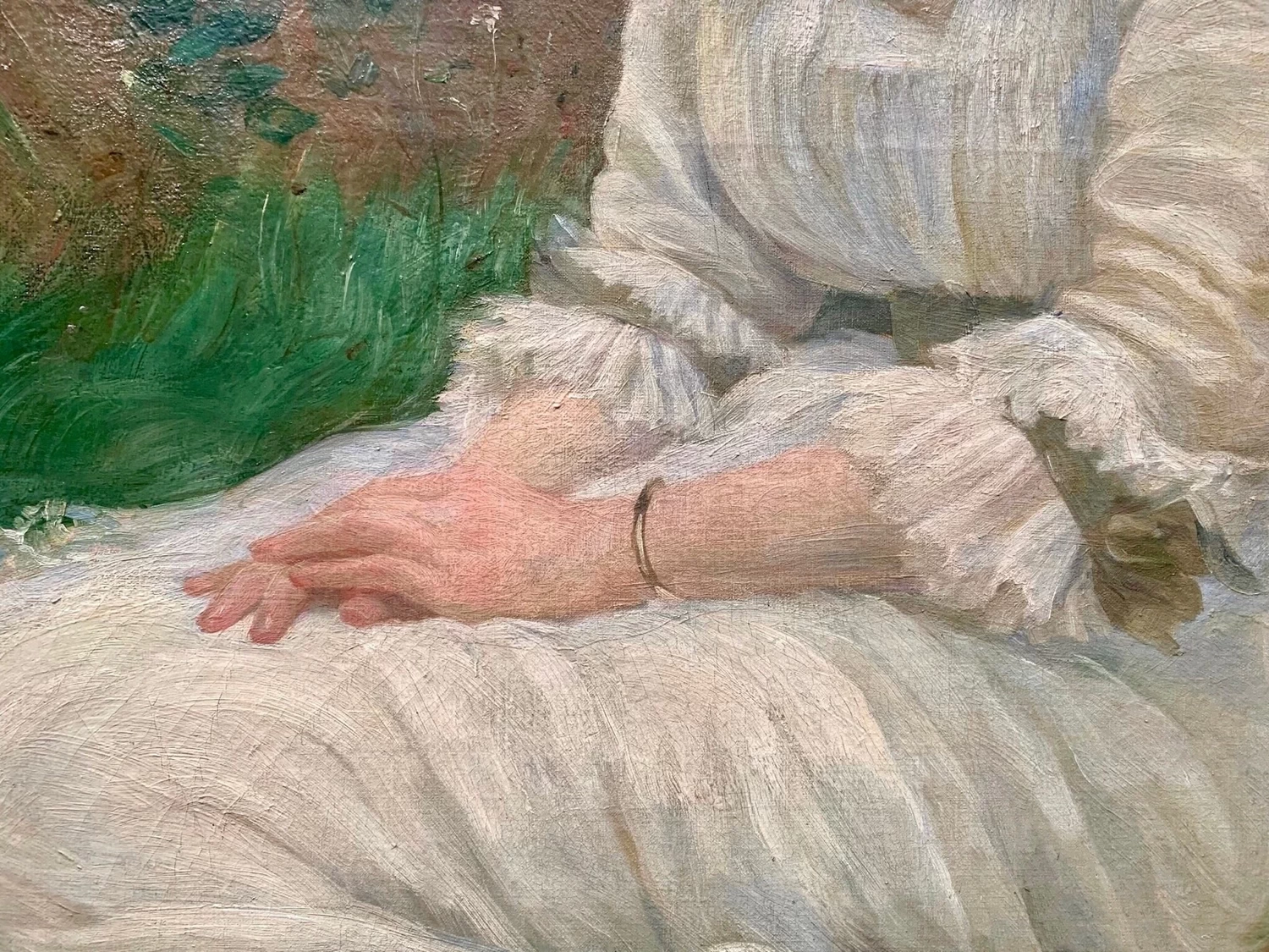 La dama in bianco - Musée d'Orsay, dettaglio